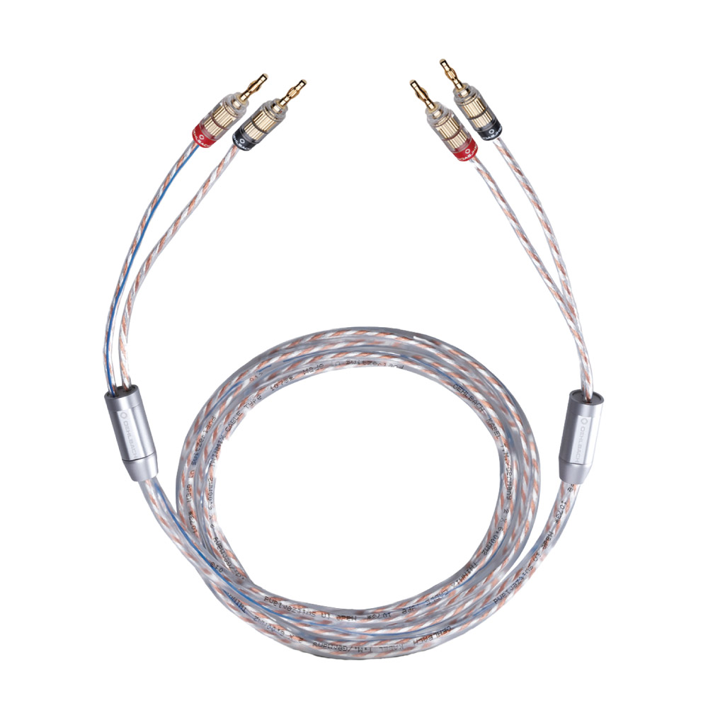 High quality speaker cable set with banana plugs