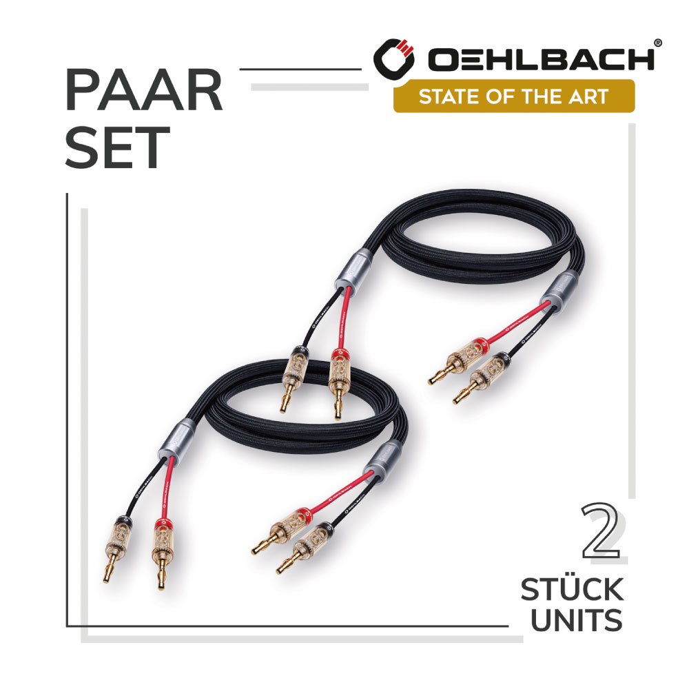 High End Speaker Cable Set with Banana Plug
